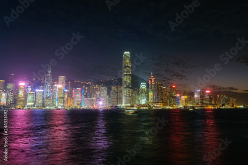 香港 ビクトリアハーバー 夜景