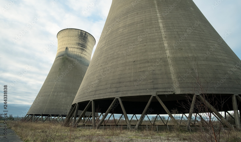 Colossal concrete cooling tower background Colossal concrete cooling tower background