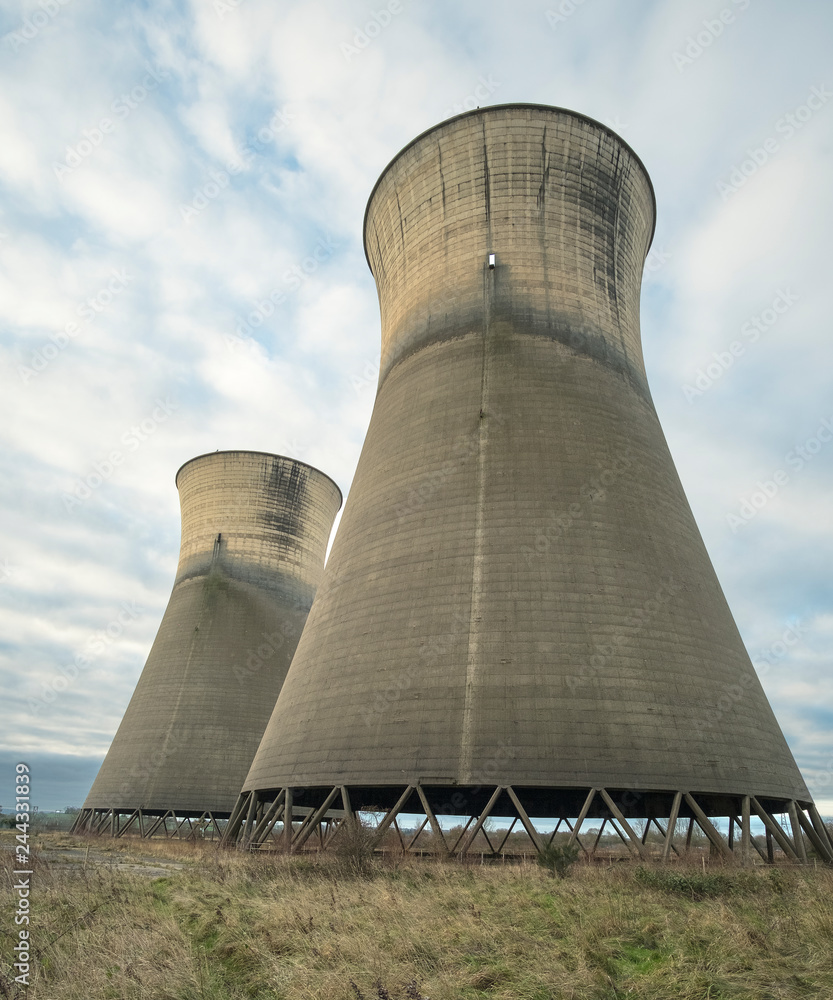 Colossal concrete cooling towers background Colossal concrete cooling towers background