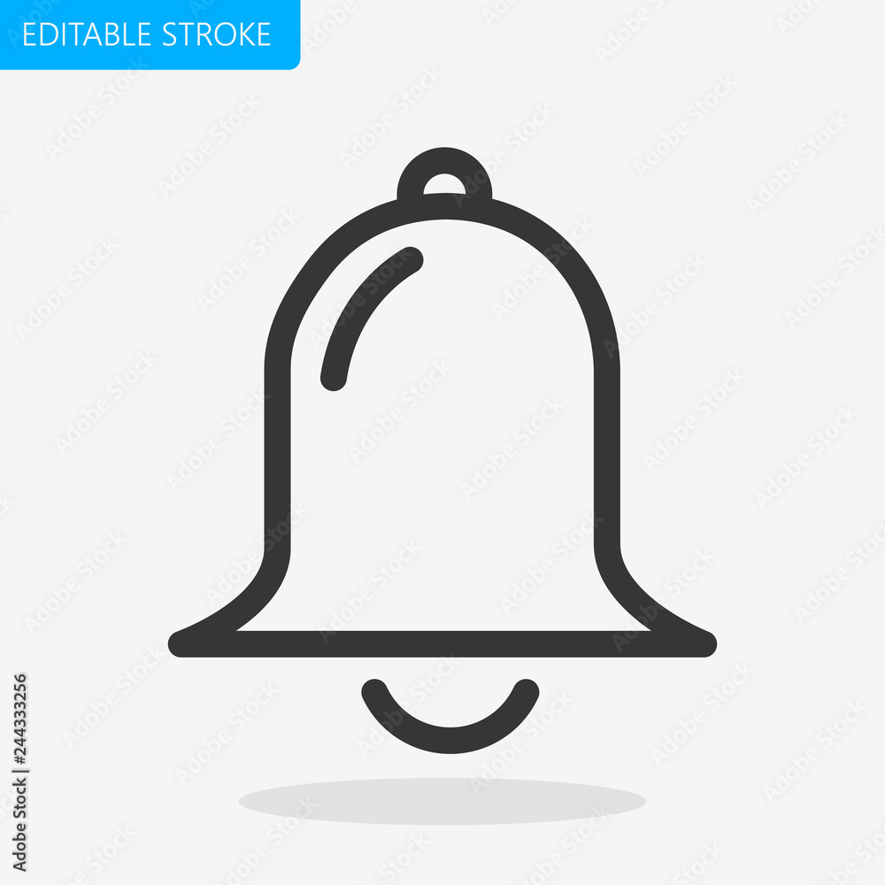 Bell Icon Editable Stroke Pixel Perfect Vector Bell Icon Editable Stroke Pixel Perfect Vector