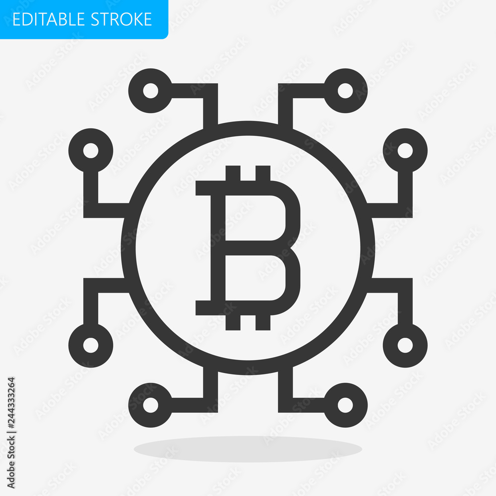 Bitcoin Icon Editable Stroke. Pixel Perfect Vector Icon Bitcoin Icon Editable Stroke. Pixel Perfect Vector Icon
