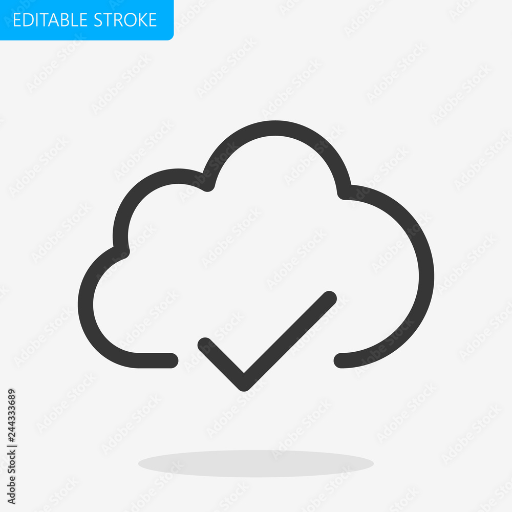 Cloud OK Pixel Perfect Editable Stroke Vector Cloud OK Pixel Perfect Editable Stroke Vector