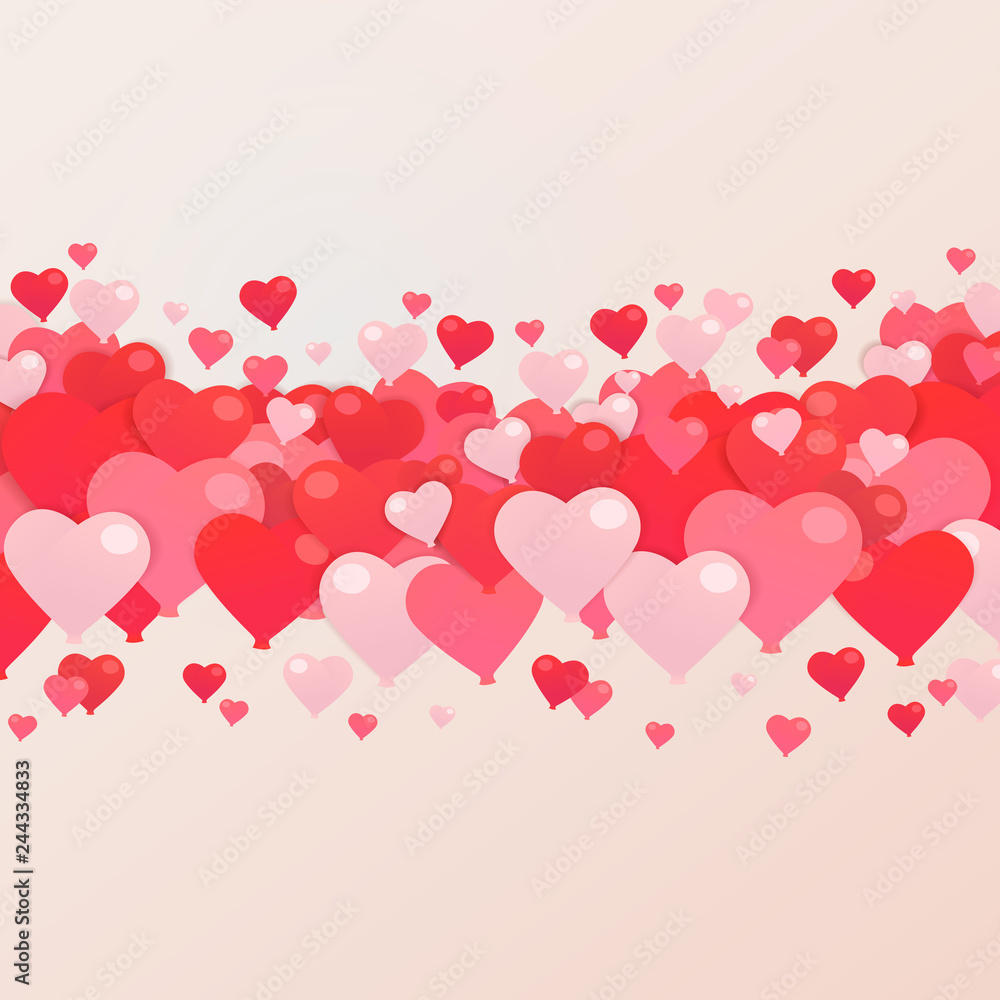 Vector illustration on the theme Valentine Day. For a poster or banner and greeting card. 
