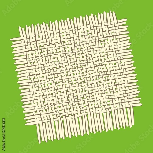 Square bamboo mat