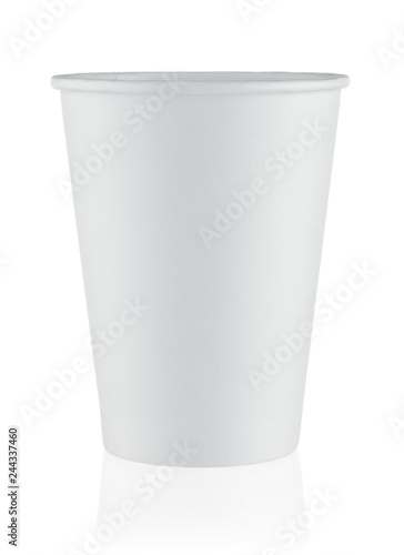 Disposable cup isolated on white