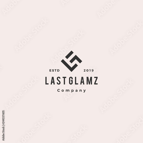 LG letter logo hipster vintage retro monogram lettermark vector icon