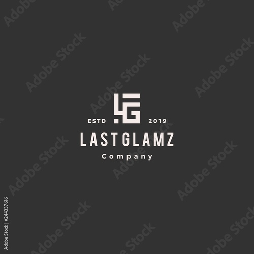 LG letter logo hipster vintage retro monogram lettermark vector icon