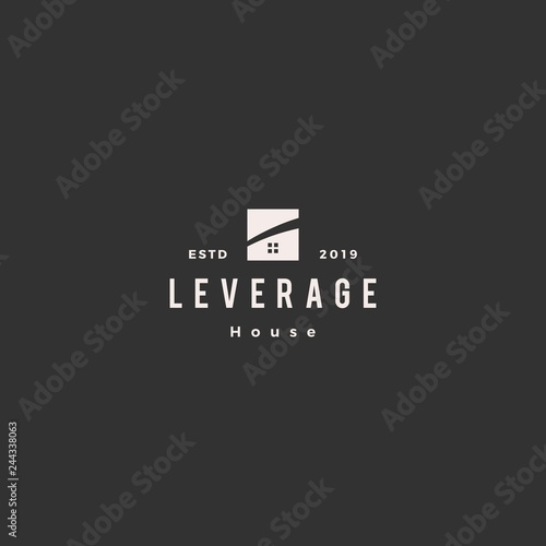 leverage house home logo hipster vector retro vector icon