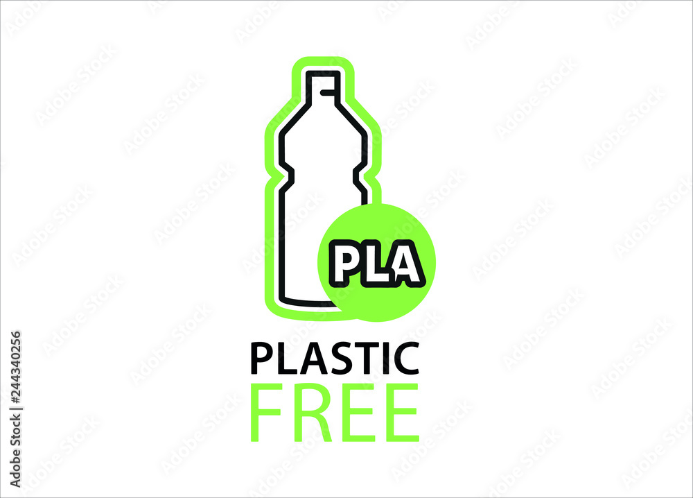 Plastic free packaging PLA - obrazy, fototapety, plakaty 