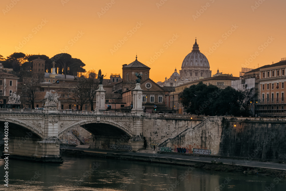 View of Vatican. Sunset