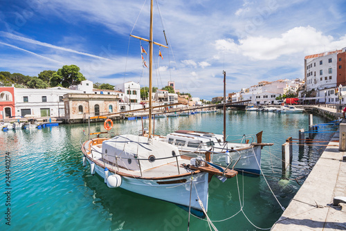 Beautiful view of Ciutadella de Menorca town, Menorca island, Spain photo