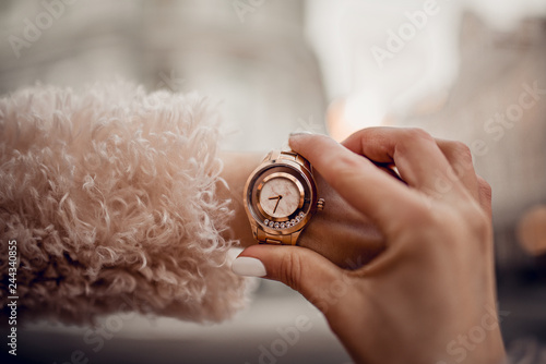 Very beautiful watch on woman hand