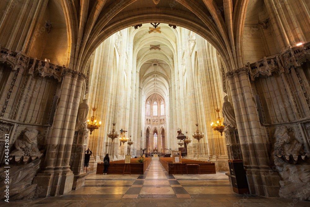 Nantes Cathedral interior in Nantes