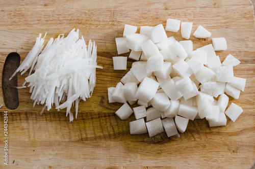 daikon cut two ways