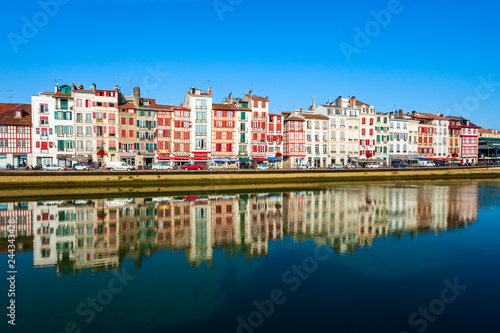 Colorful houses in Bayonne, France photo