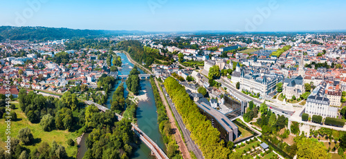 Pau aerial panoramic view, France photo