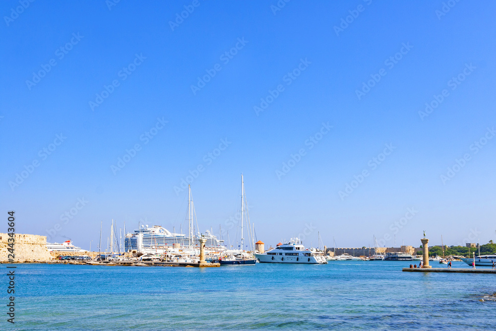 Rhodes port, Rhodes island Greece