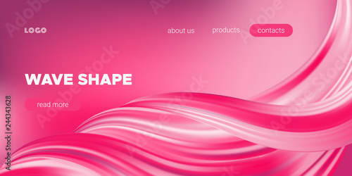 Pink Abstract 3d Liquid Shape.