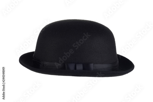 men isolated bowler black hat