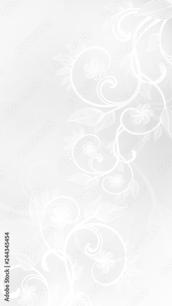 white floral ornament background