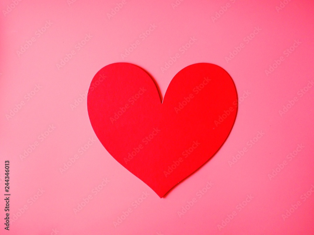 two hearts on white background