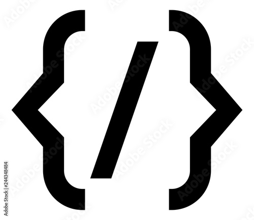 Programming Code Brackets Vector Icon