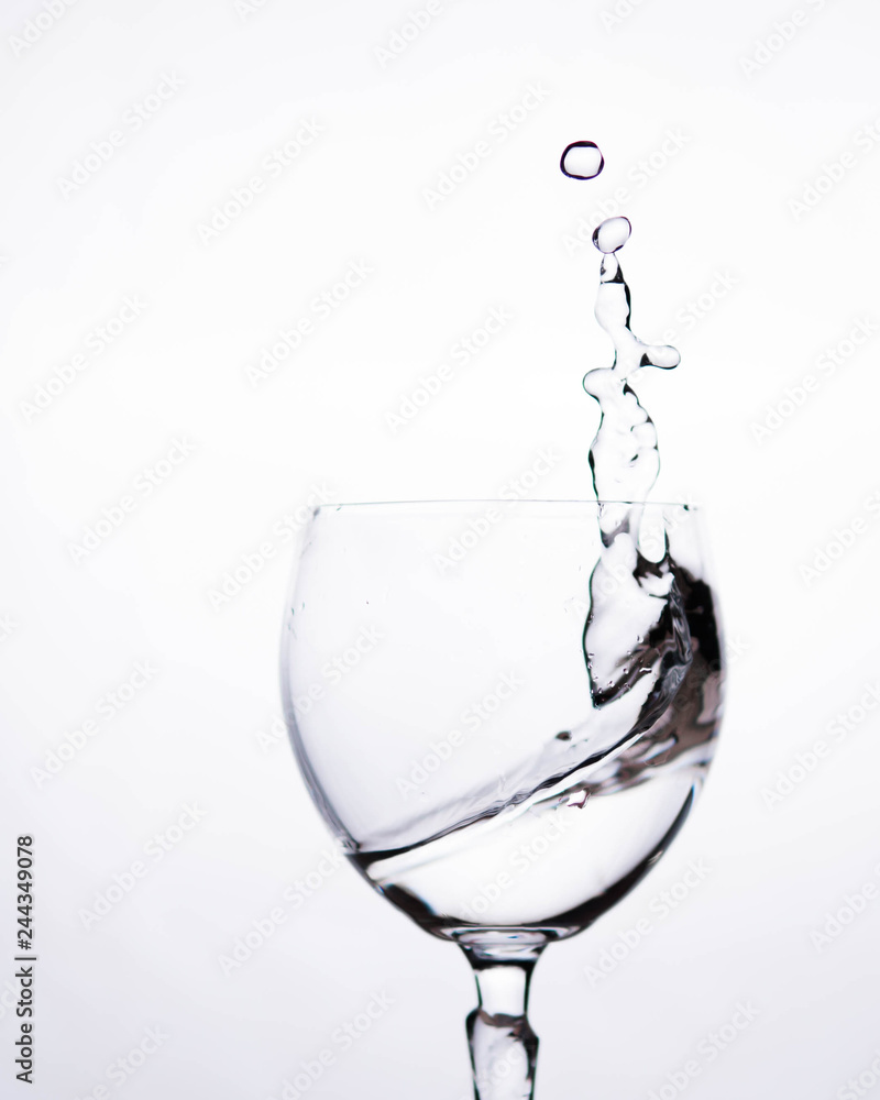 water splash in wine glass water splash in wine glass