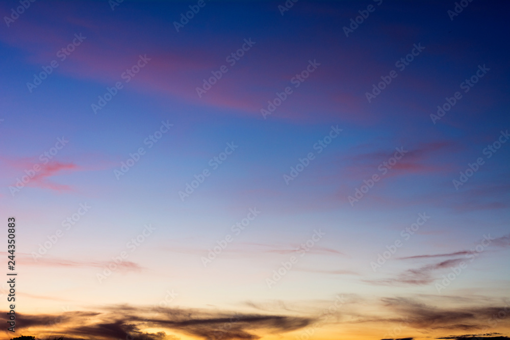 Blue sky background with beautiful clouds