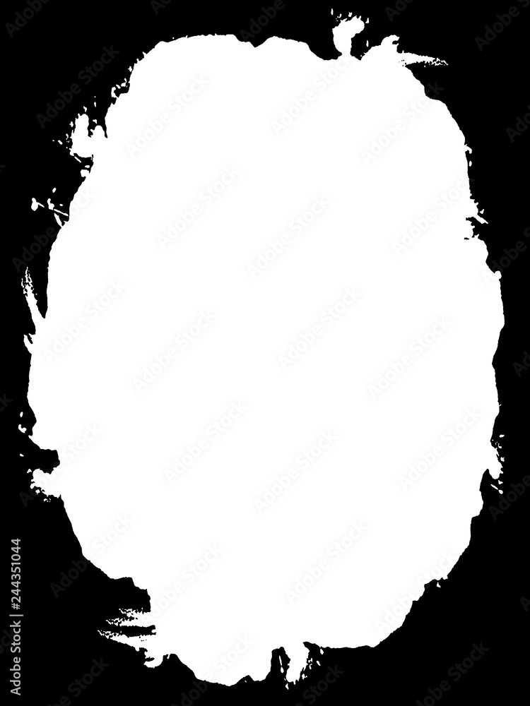 Fototapeta premium Abstract Decorative Black & White Edge. Type Text Inside, Use as Overlay or for Layer Mask 