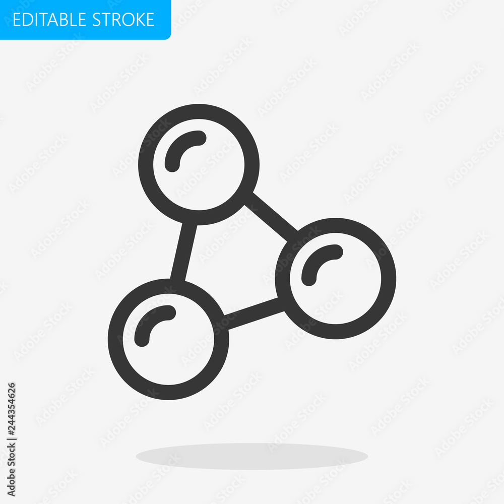 Chemical Molecules icon Pixel Perfect Editable Stroke Vector Chemical Molecules icon Pixel Perfect Editable Stroke Vector