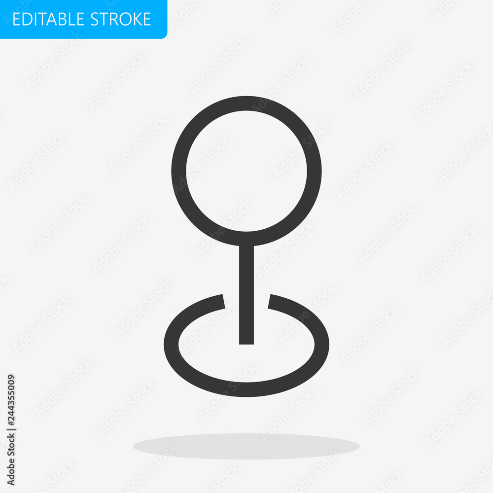 Pin for map gps Icon Editable Stroke. Pixel Perfect Vector Icon Pin for map gps Icon Editable Stroke. Pixel Perfect Vector Icon
