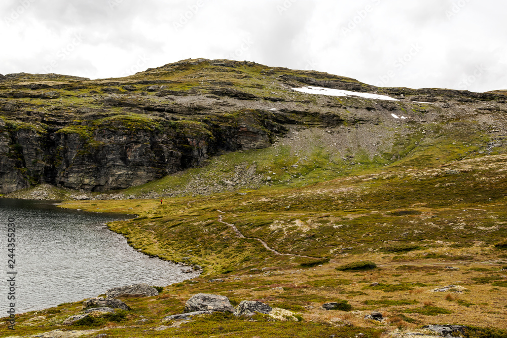 Lake in the prairies of the interior of southern Norway on a cloudy day. Lake in the prairies of the interior of southern Norway on a cloudy day.