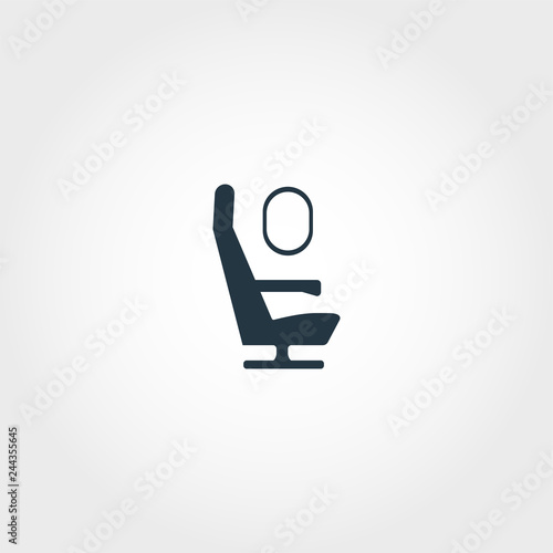 Airplane Seat creative icon. Simple element illustration. Airplane Seat concept symbol design from airport collection. Perfect for web design, apps, software, print.
