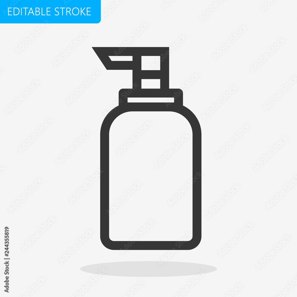 Bottle Cream Editable Stroke Pixel Perfect Icon Vector Bottle Cream Editable Stroke Pixel Perfect Icon Vector
