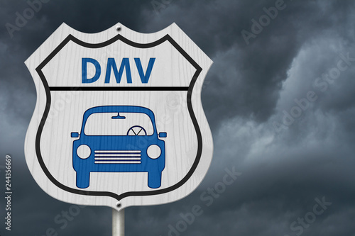 Visit to the DMV Highway Sign photo