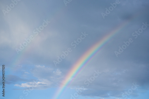 Rainbow in the blue sky   two rainbows