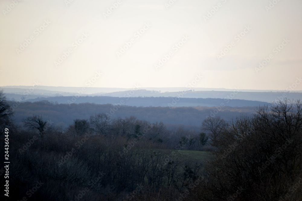 Obraz premium Soir d'hiver sur le Morvan