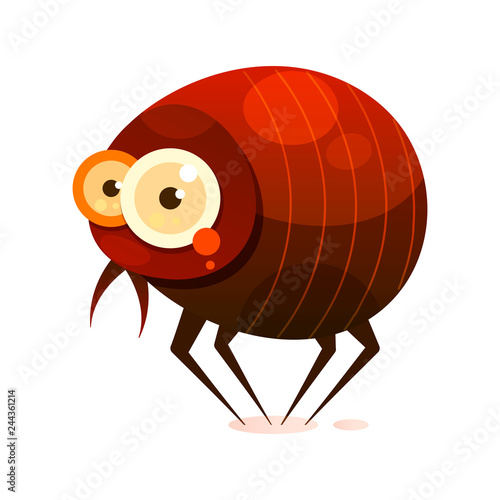 Fleas-pests, Parasitic Lifestyle, Vector Illustration On White Background