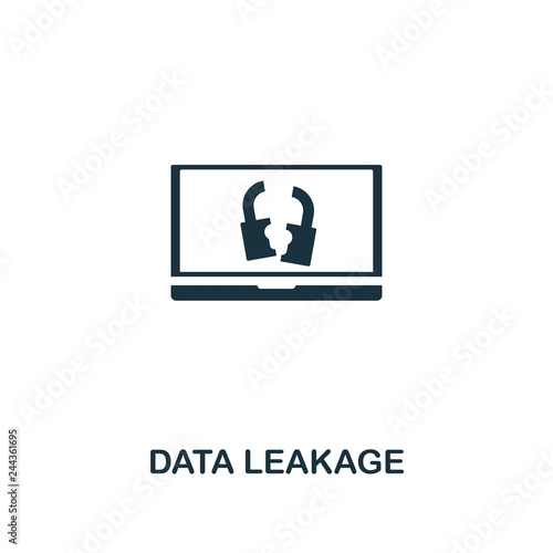 Data Leakage icon. Premium style design from corruption icon collection. Pixel perfect Data Leakage icon for web design, apps, software, print usage
