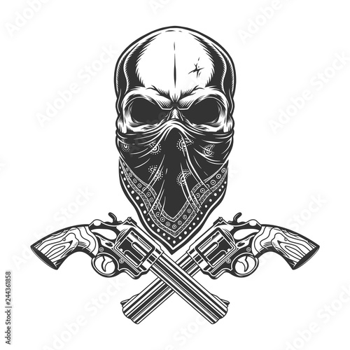 Vintage monochrome criminal concept