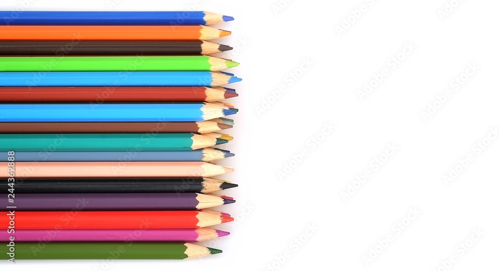 Colour pencils isolated on white background Colour pencils isolated on white background
