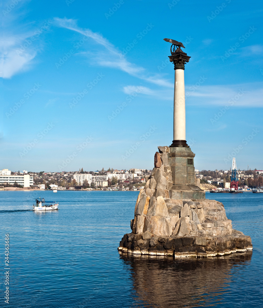 The Monument to the Scuttled Ships in Sevastopol, Crimea, Ukraine