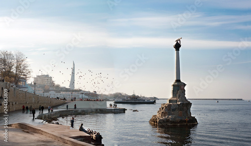 The Monument to the Scuttled Ships in Sevastopol, Crimea, Ukraine