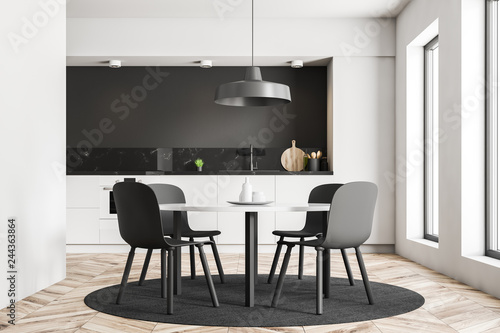 Wallpaper Mural Gray chairs kitchen interior Torontodigital.ca