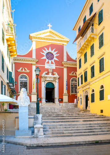 The Metropolitan Church of Kerkyra on the island of Corfu in Greece photo