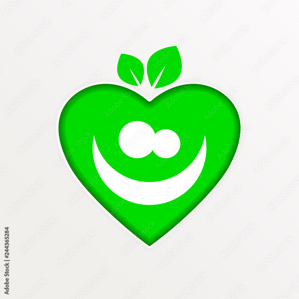 Fototapeta premium Heart, Symbol Of Love And Valentine S Day. Flat Icon. Vector Illustration.