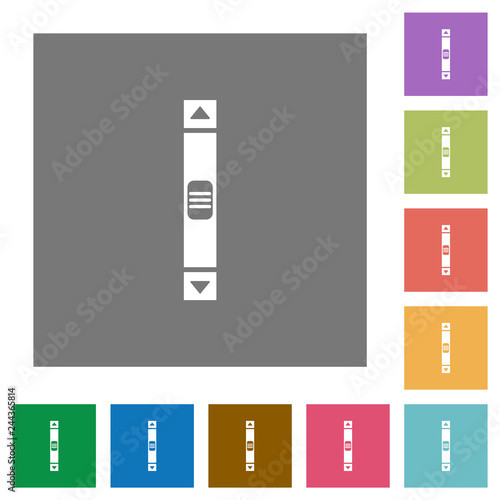Vertical scroll bar square flat icons