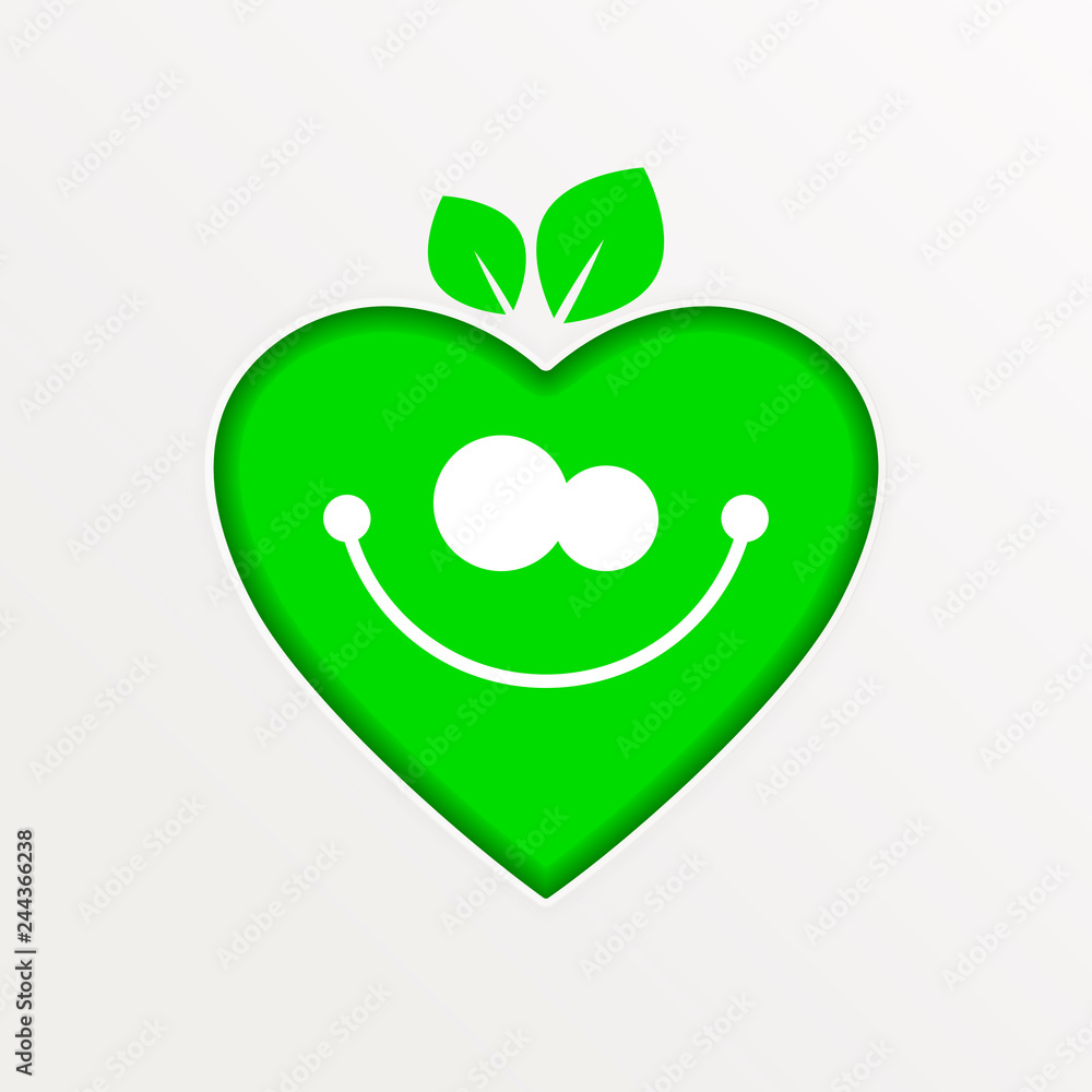 Fototapeta premium Heart, Symbol Of Love And Valentine S Day. Flat Icon. Vector Illustration.