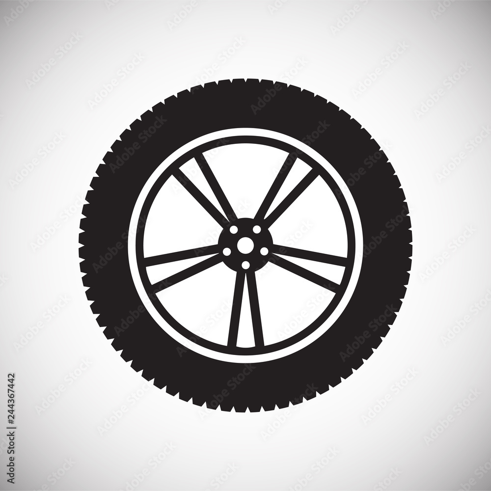Wheel icon on white background for graphic and web design, Modern simple vector sign. Internet concept. Trendy symbol for website design web button or mobile app