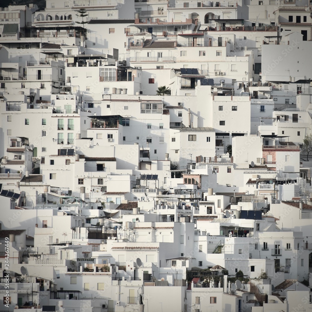 Close up of white village Andalusia